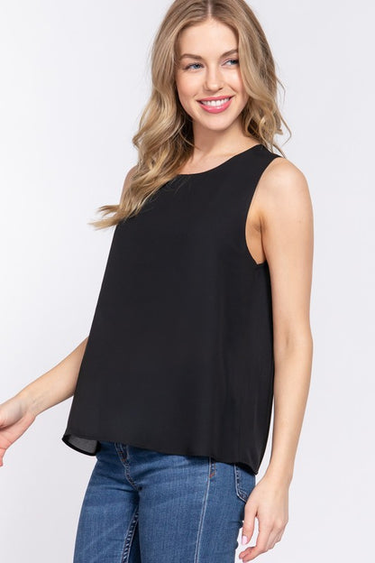 CT 2757 - Sleeveless Round Neck Top