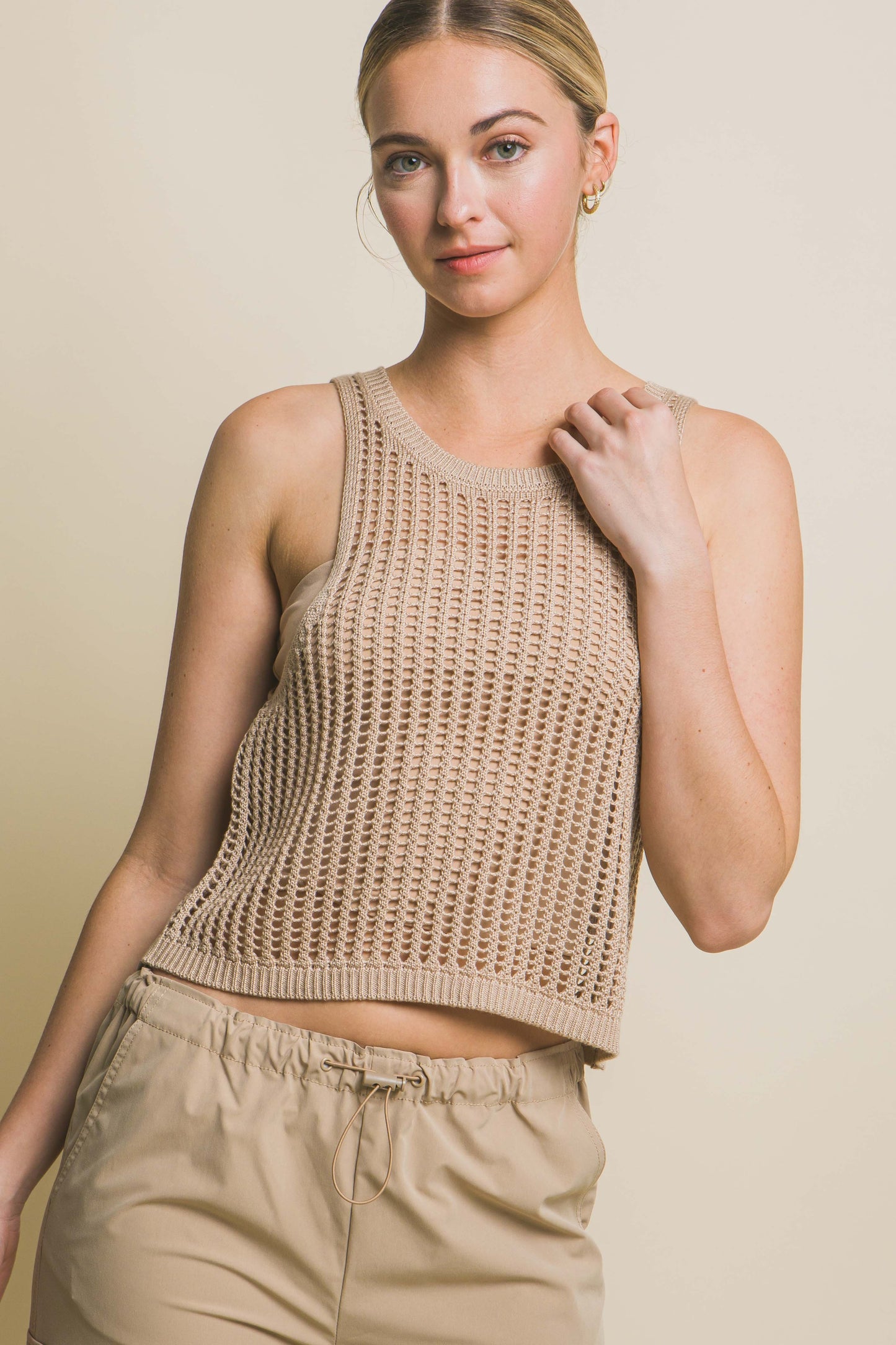 TT 098 - Knit Cropped Tank Top
