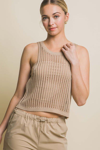 TT 098 - Knit Cropped Tank Top