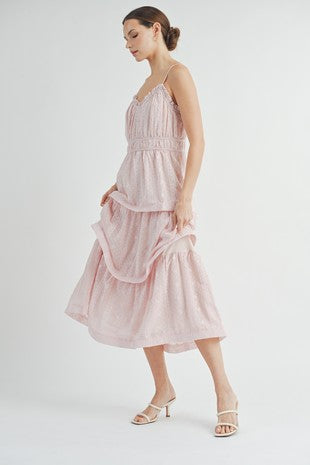LD 636 - Tiered Ruffled Maxi Dress