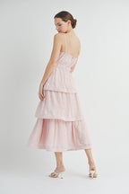 LD 636 - Tiered Ruffled Maxi Dress