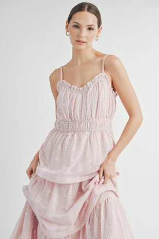 LD 636 - Tiered Ruffled Maxi Dress