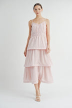 LD 636 - Tiered Ruffled Maxi Dress