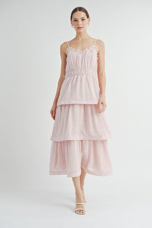 LD 636 - Tiered Ruffled Maxi Dress