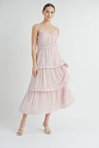 LD 636 - Tiered Ruffled Maxi Dress