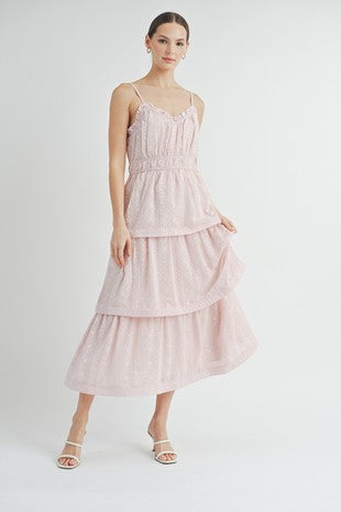 LD 636 - Tiered Ruffled Maxi Dress