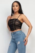 DT 1938 - Seamed Mesh Corset Top
