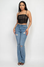 DT 1938 - Seamed Mesh Corset Top