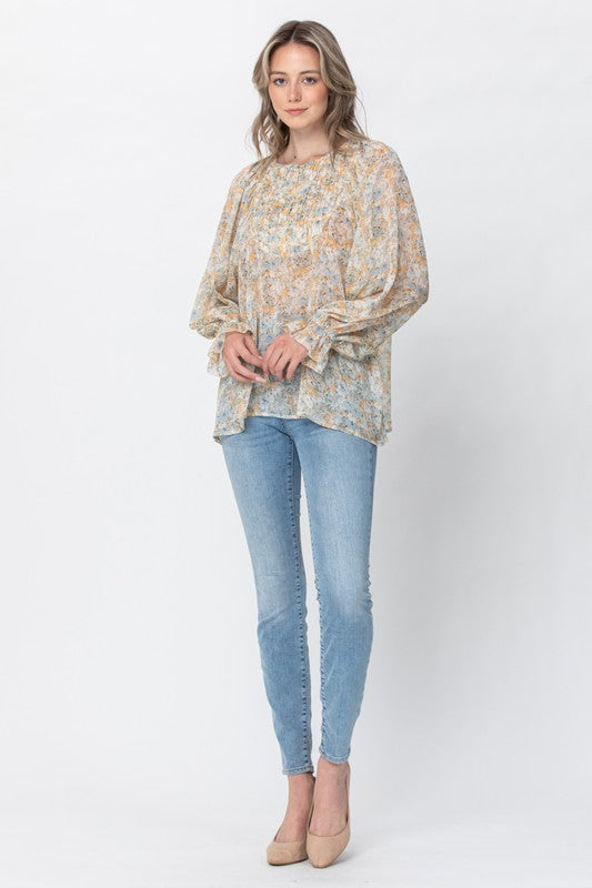 DT 1652 - Floral Print Top