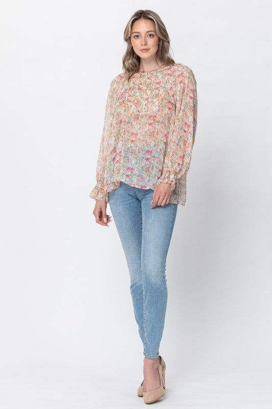 DT 1652 - Floral Print Top