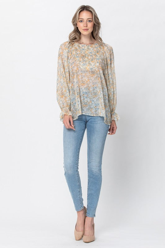 DT 1652 - Floral Print Top