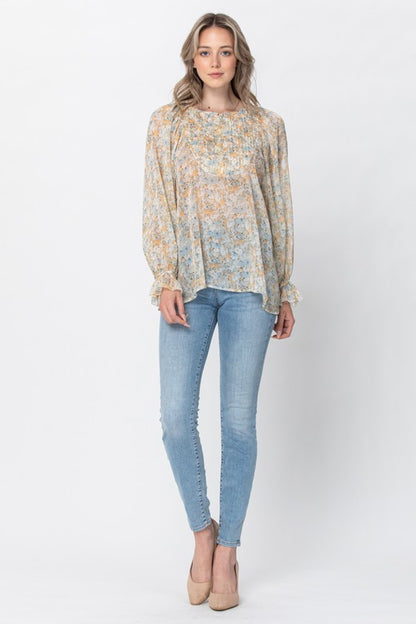 DT 1652 - Floral Print Top