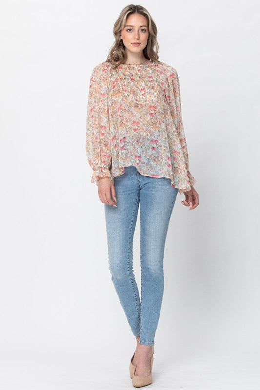 DT 1652 - Floral Print Top