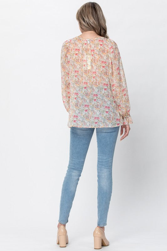 DT 1652 - Floral Print Top