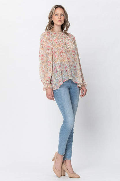DT 1652 - Floral Print Top
