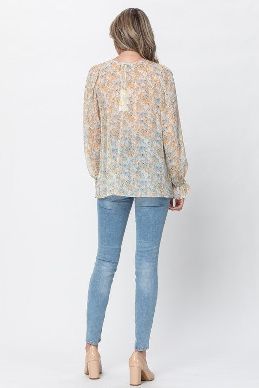 DT 1652 - Floral Print Top