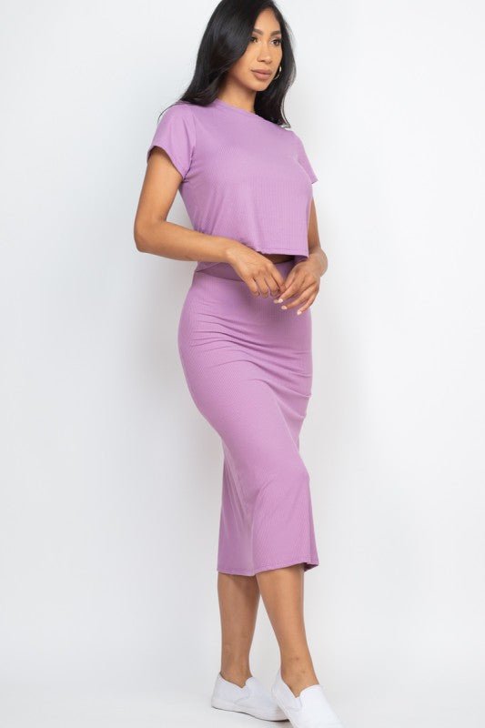CT 2748 - Ribbed Top & Midi Skirt Set (Top Only)