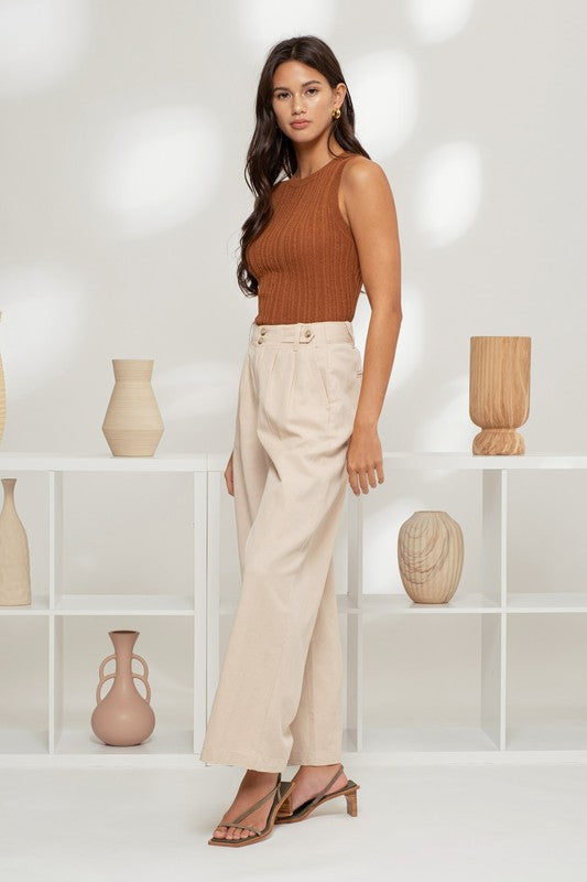 DT 1881 - Sleeveless Sweater Knit Top