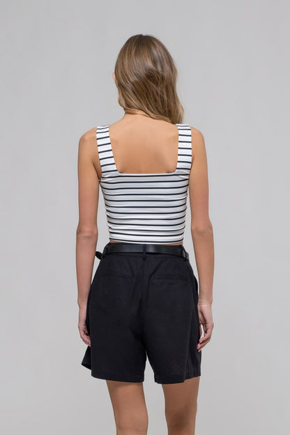 TT 092 - Striped Cropped Top