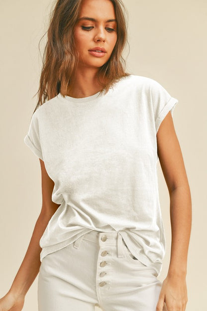 CT 2799 - Blank Rolled T-Shirt