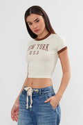 CT 2767 - Printed Cotton Crop Top