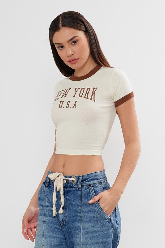CT 2767 - Printed Cotton Crop Top