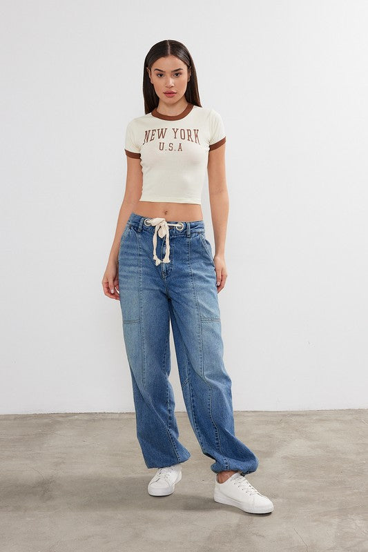 CT 2767 - Printed Cotton Crop Top