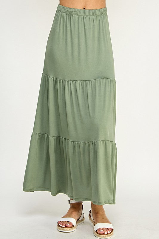 SKT 977 - Tiered Midaxi Skirt