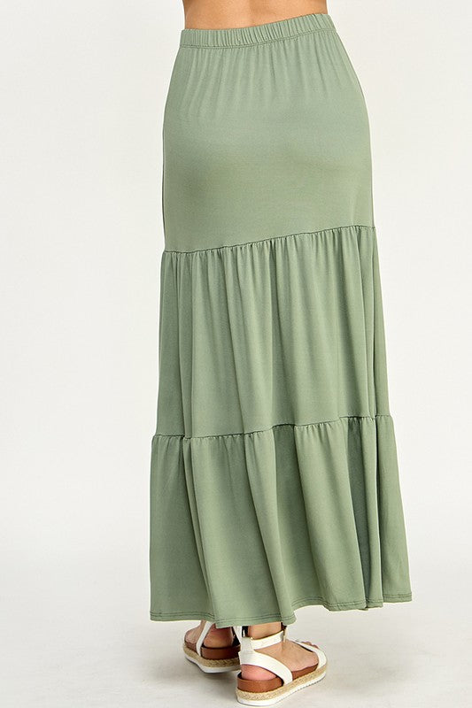 SKT 977 - Tiered Midaxi Skirt