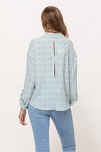DT 1651 - Floral Print Button Up Shirt