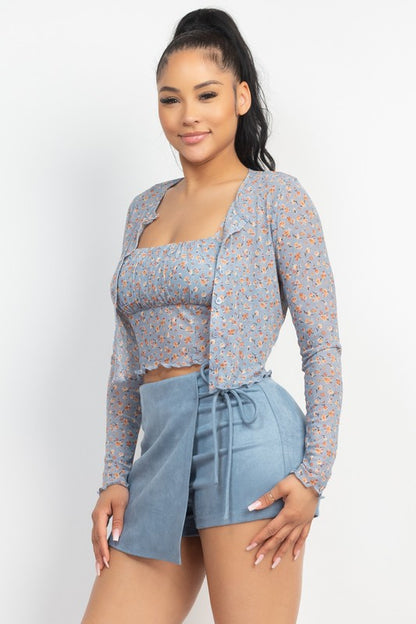 CT 2604 - Sleeveless Top with Cropped Jacket