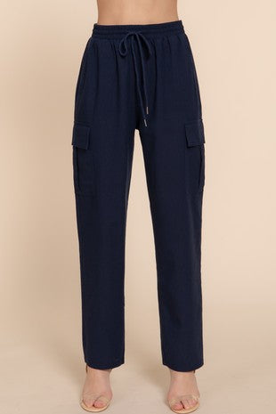 P 832 - Linen Cargo Pants