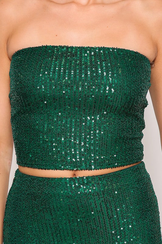 DT 1816 - Strapless Sequin Top