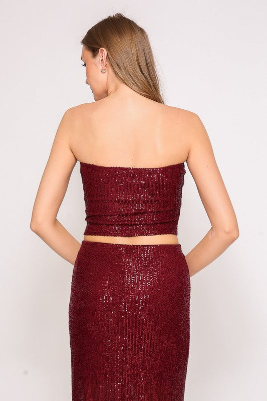 DT 1816 - Strapless Sequin Top