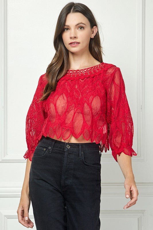 DT 1824 - Lace Design Top