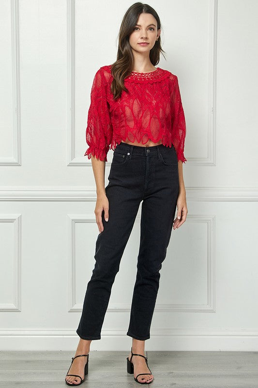 DT 1824 - Lace Design Top