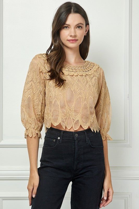 DT 1824 - Lace Design Top