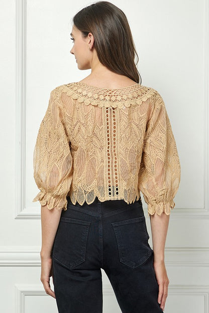 DT 1824 - Lace Design Top