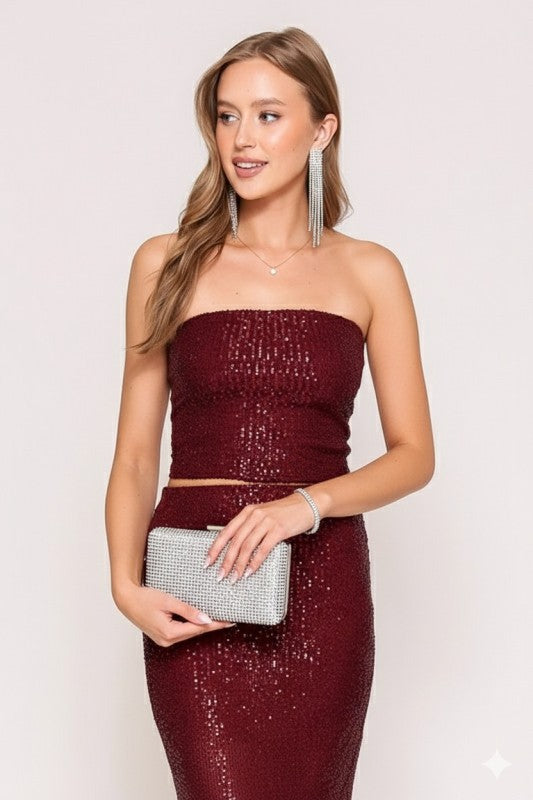 DT 1816 - Strapless Sequin Top
