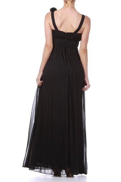 LD 565 - Single Shoulder Detail Layered Evening Dress