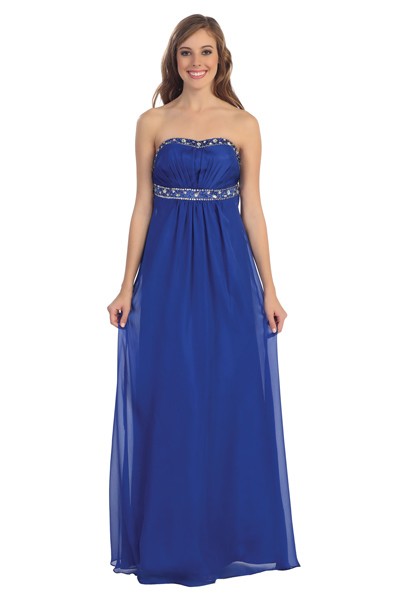 LD 571 - Flowing A-Line Bridesmaid Dress