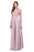 GOWN 420 - Lace Bodice A-Line Gown