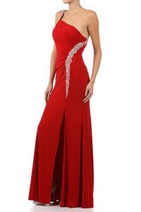 LD 564 - One-shoulder Thigh-high Split