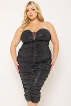 PS 026 - Sweetheart Neck Sequin Midi Dress