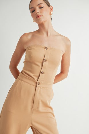 JS 130 - Strapless Woven Jumpsuit