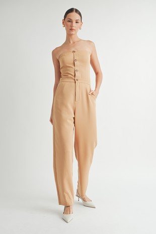 JS 130 - Strapless Woven Jumpsuit