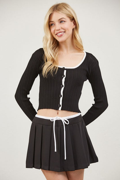 CT 2714 - Color Block Long Sleeve Top