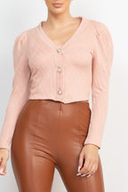 DT 1786 - Puff Sleeve Blazer with Matching Cami