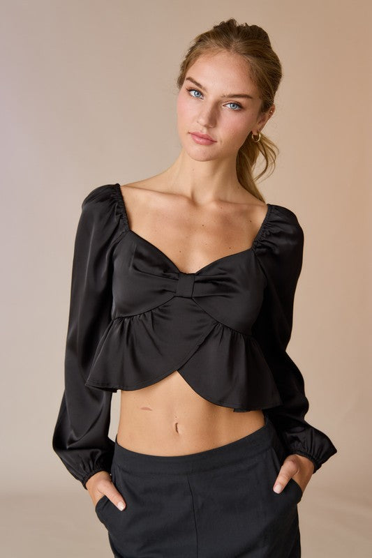 DT 1769 - Long Sleeve Crop Top