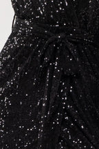 DD 1346 - Sequin Surplice Midi Dress